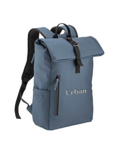 SAC À DOS ROLL-TOP PORTE-PC À PERSONNALISER EN PU RESISTANT À L'EAU "DURAX"