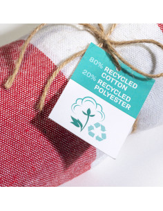 Fouta à personnaliser en coton recyclé 180g "KEMIX" | SIP19