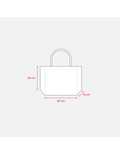 Sac shopping personnalisable en coton recyclé "RIBEX" | SIP19