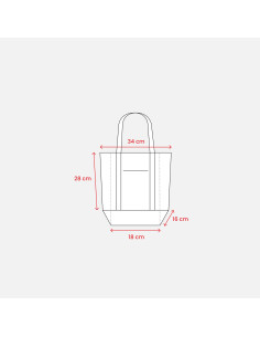 Petit sac cabas à personnaliser en coton recyclé 340g "DREXA" | SIP19