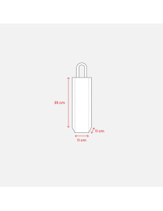 Sac à bouteille personnalisé en coton recyclé 250g "JUVRO" | SIP19