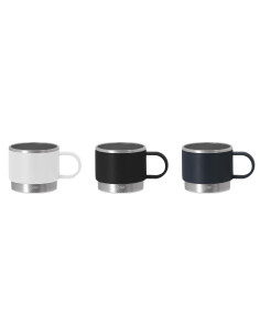 Mug personnalisé en acier inox et PP recyclé 140ml "BLAKENT" | SIP19