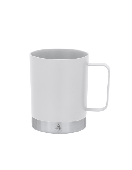 Mug à personnaliser en inox et PP recyclé 400ml "ROSBY" | SIP19
