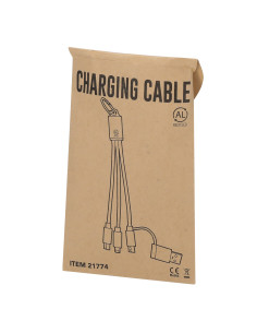 Chargeur multicâble personnalisé en aluminium recyclé "BIKOC" | SIP19