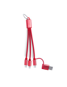 Chargeur multicâble personnalisé en aluminium recyclé "BIKOC" | SIP19