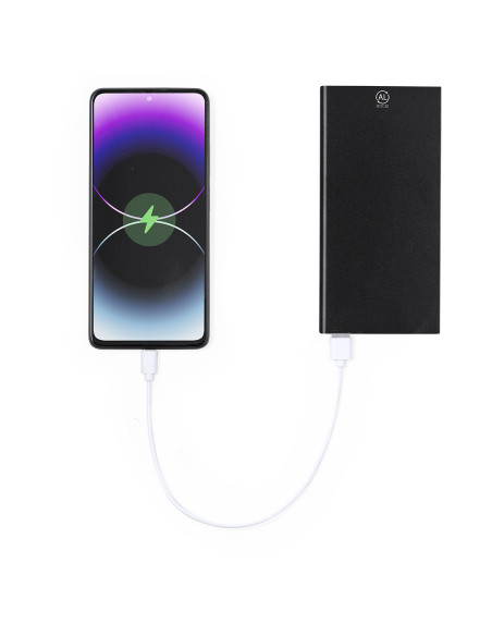 Powerbank personnalisé en aluminium recyclé 8000 mAh "BARROLS" | SIP19