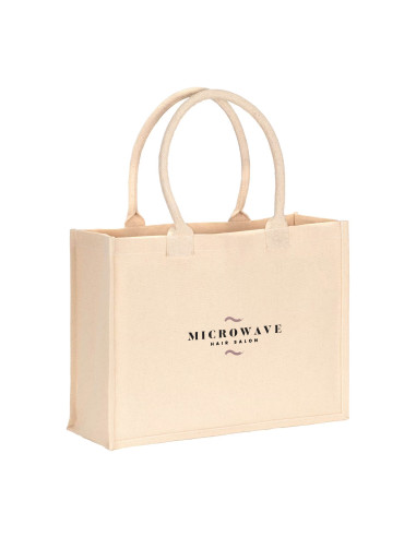 SAC SHOPPING PERSONNALISABLE EN COTON RECYCLÉ 300G "RIBEX" 40x30x15cm