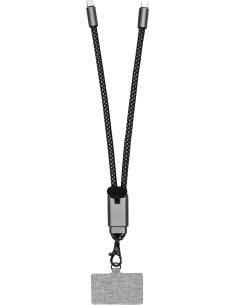 Lanyard de chargement à personnaliser en RPET "LANY WRISTBAND" | SIP19
