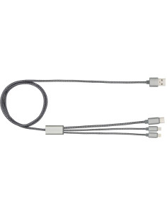 Chargeur multicâble à personnaliser en RPET "TRIDENT 2+" | SIP19