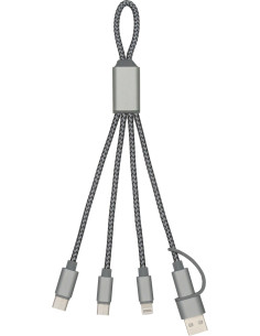 Chargeur multicâble personnalisable en RPET "TRIDENT 2" | SIP19