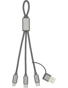 Chargeur multicâble personnalisable en RPET "TRIDENT 2" | SIP19