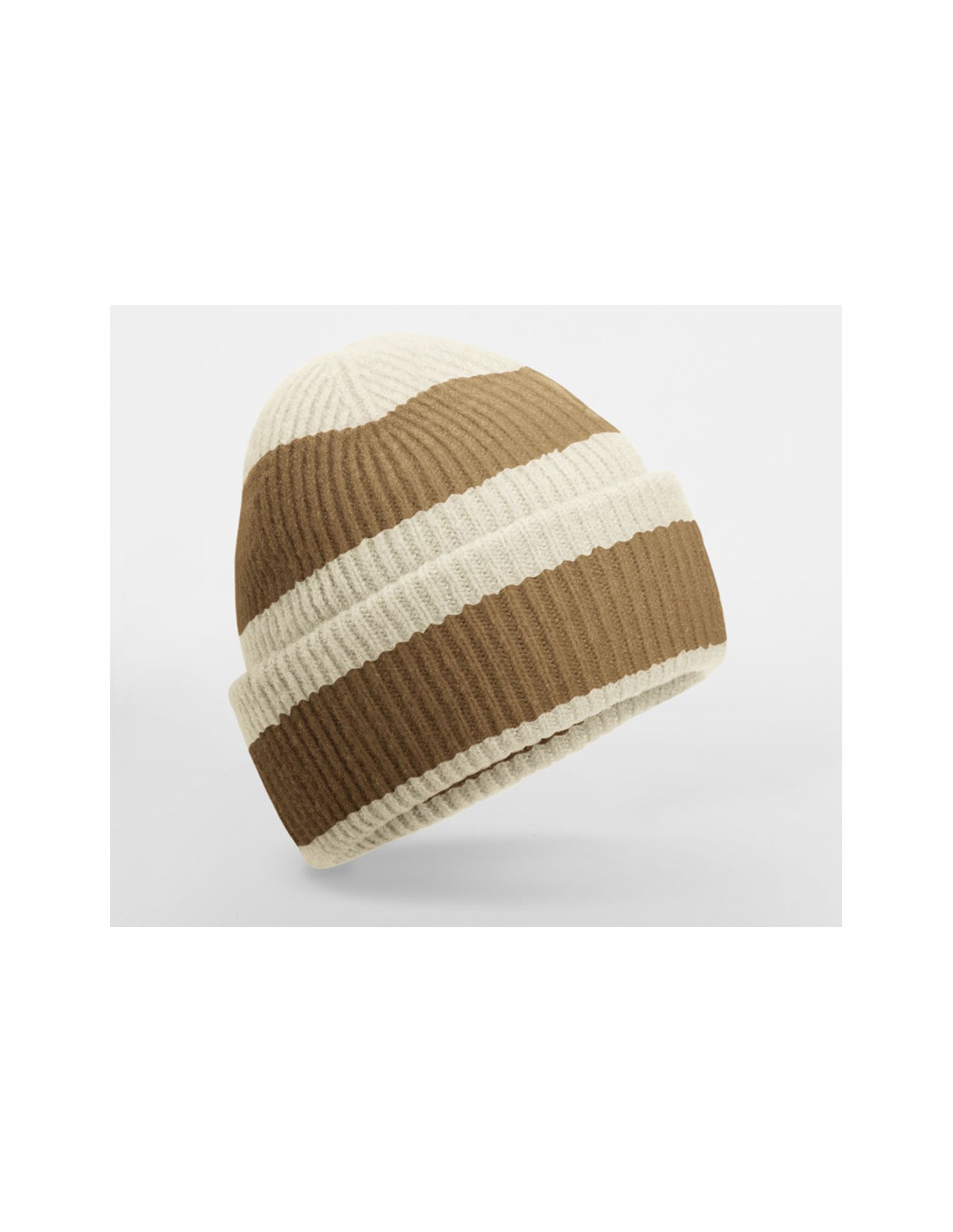 Bonnet rayé à personnaliser en RPET "BLOCK BEANIE" | SIP19
