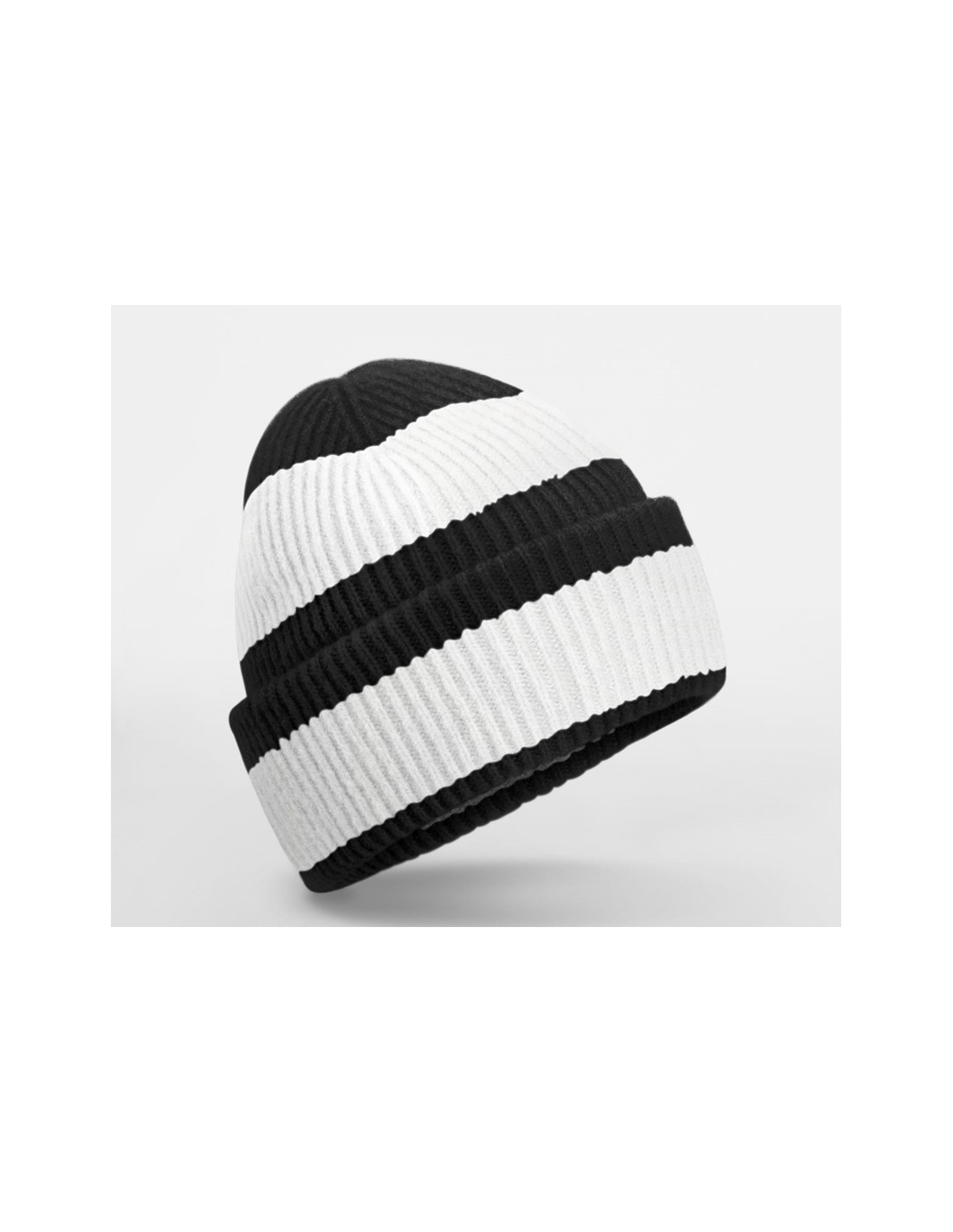 Bonnet rayé à personnaliser en RPET "BLOCK BEANIE" | SIP19