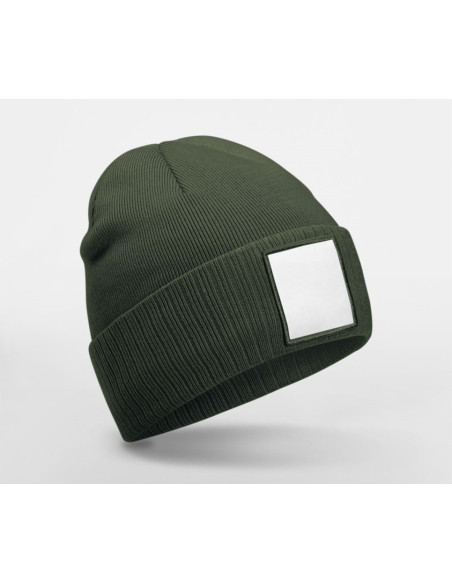 Bonnet avec empiècement personnalisé en RPET "PATCH BEANIE" | SIP19