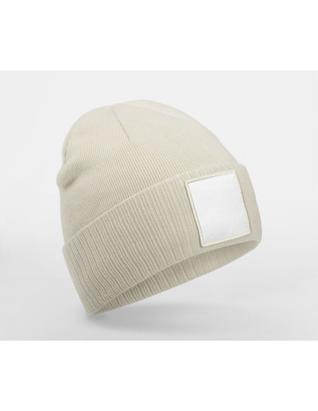 Bonnet avec empiècement personnalisé en RPET "PATCH BEANIE" | SIP19