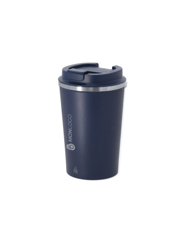 MUG ISOTHERME PERSONNALISABLE EN INOX RECYCLÉ 350ML "THIRA"