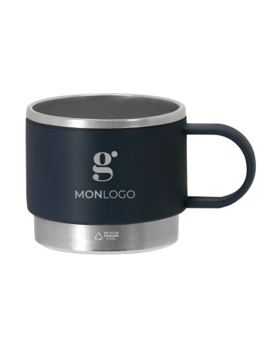 MUG PERSONNALISÉ EN ACIER INOX ET PP RECYCLÉ 140ML "BLAKENT"