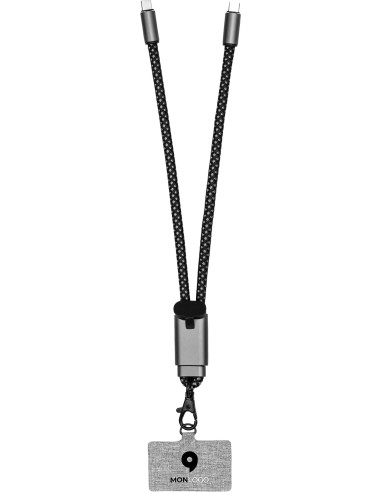 LANYARD DE CHARGEMENT PREMIUM À PERSONNALISER EN RPET "LANY WRISTBAND"