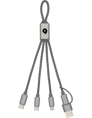CHARGEUR MULTICÂBLE PREMIUM PERSONNALISABLE EN RPET "TRIDENT 2"