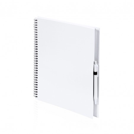 CARNET A4 ET STYLO RECYCLÉS "TECNAR" - Carnets personnalisés - SIP19