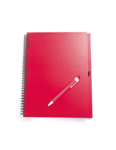 CARNET A4 ET STYLO RECYCLÉS "TECNAR" - Carnets personnalisés - SIP19