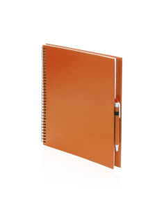 CARNET A4 ET STYLO RECYCLÉS "TECNAR" - Carnets personnalisés - SIP19