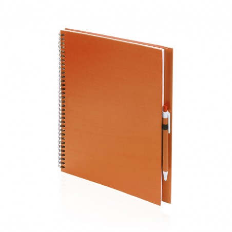 CARNET A4 ET STYLO RECYCLÉS "TECNAR" - Carnets personnalisés - SIP19