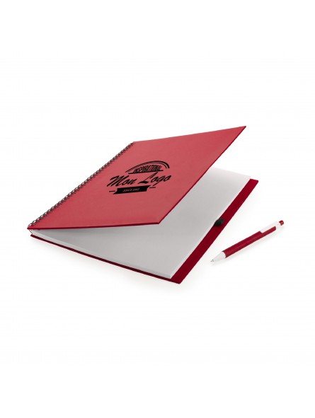 CARNET A4 ET STYLO RECYCLÉS À PERSONNALISER  "TECNAR"