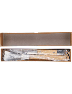 Set barbecue personnalisable en bois et acier inox "KAITLYN" | SIP19