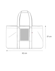 Sac cabas XL MIF personnalisé en coton recyclé "TRISTAN XL" | SIP19