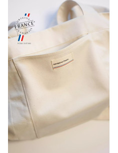 Sac cabas XL MIF personnalisé en coton recyclé "TRISTAN XL" | SIP19
