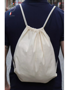 Sac à dos cordelettes personnalisé made in France 150G "CÔME" | SIP19