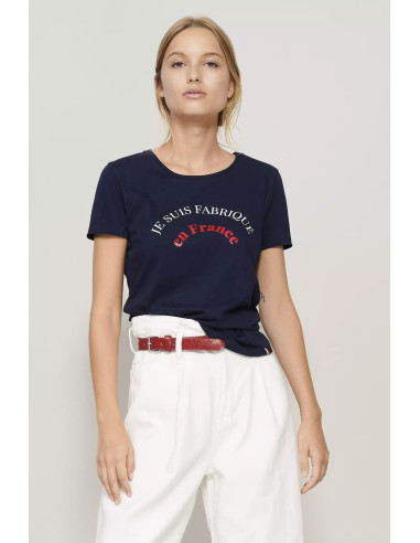 T-SHIRT FEMME COL ROND MADE IN FRANCE PERSONNALISÉ EN COTON 150G "LOLA"