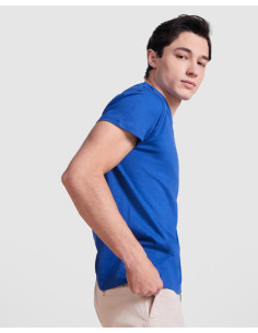 T-shirt à col V personnalisable en coton pour homme "SAMOYEDO" | SIP19
