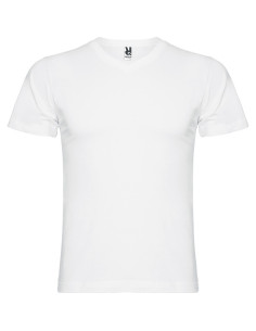 T-shirt à col V personnalisable en coton pour homme "SAMOYEDO" | SIP19