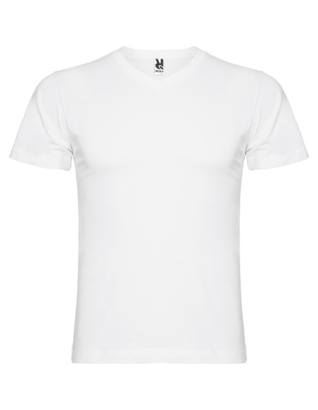 T-shirt à col V personnalisable en coton pour homme "SAMOYEDO" | SIP19