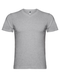 T-shirt à col V personnalisable en coton pour homme "SAMOYEDO" | SIP19