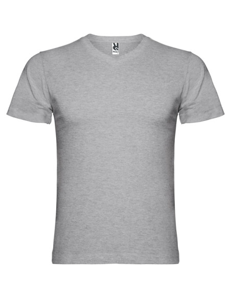T-shirt à col V personnalisable en coton pour homme "SAMOYEDO" | SIP19