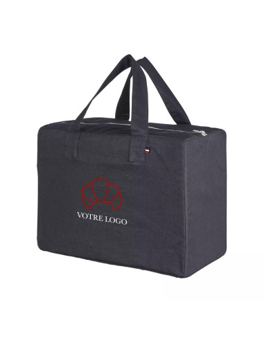 SAC WEEK-END MADE IN FRANCE PERSONNALISÉ EN COTON RECYCLÉ 275G "FELIX" 41x30x20,5cm