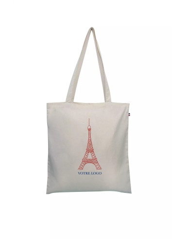 TOTE BAG MADE IN FRANCE PERSONNALISÉ COTON BIO 150G "THOMAS" 39x42cm