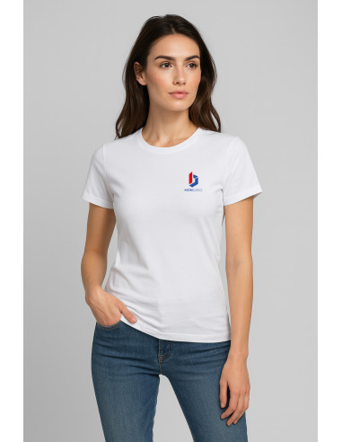 T-SHIRT FEMME À COL ROND PERSONNALISÉ EN COTON 190G "SUNRISE"