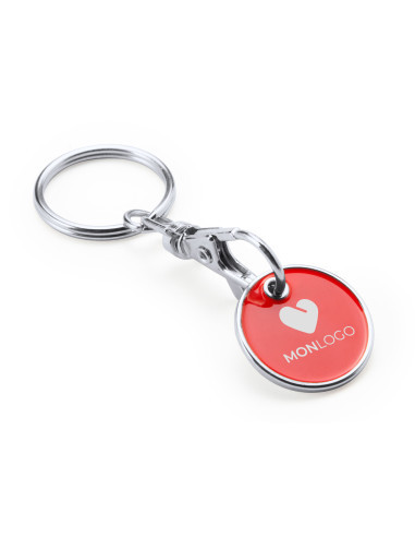 PORTE-CLÉS JETON PERSONNALISABLE EN MÉTAL "TONIC"