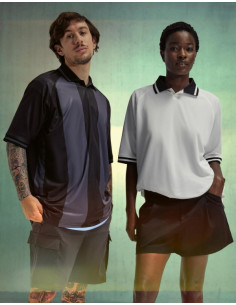 Polo de sport unisexe personnalisé en RPET "ACTIVE POLO" 140g | SIP19