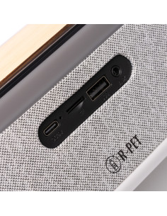 Enceinte multifonctions personnalisée bambou et RPET "MORNIX" | SIP19