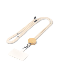 Lanyard de téléphone personnalisé en coton et bambou "NIBIS" | SIP19