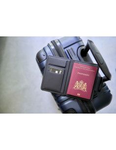 Étui de passeport personnalisé en PU recyclé "MAVI" | SIP19