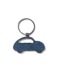 Porte-clés voiture personnalisable en tissu denim "CIVIC" | SIP19