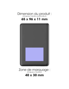 Powerbank magsafe personnalisable aluminium recyclé "MANTI" | SIP19