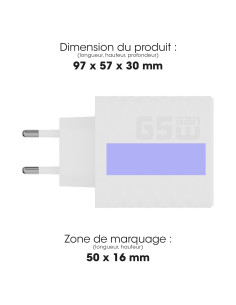 Prise secteur avec câble personnalisé "ATSUI" GAN ECO 65W | SIP19