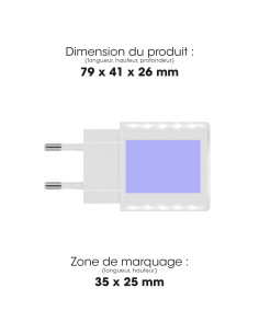 Prise secteur personnalisable de 20W "KAKUSHIN" | SIP19